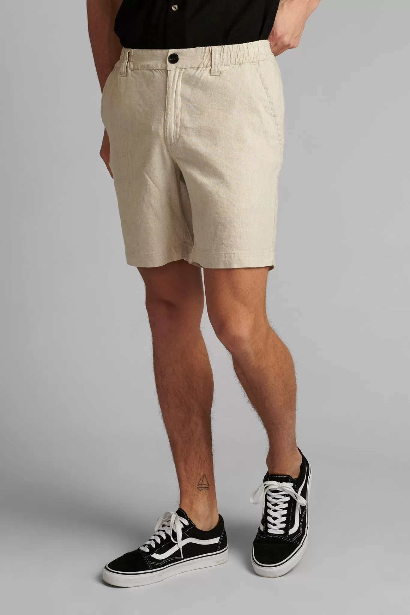 Anerkjendt Shorts<Aklt John Linen - Brown Rice