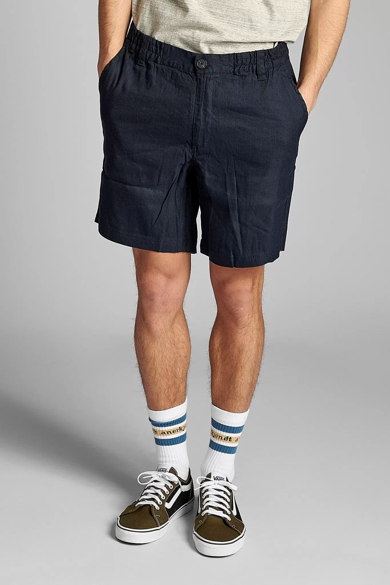 Anerkjendt Shorts<Aklt John Linen - Sky Captain