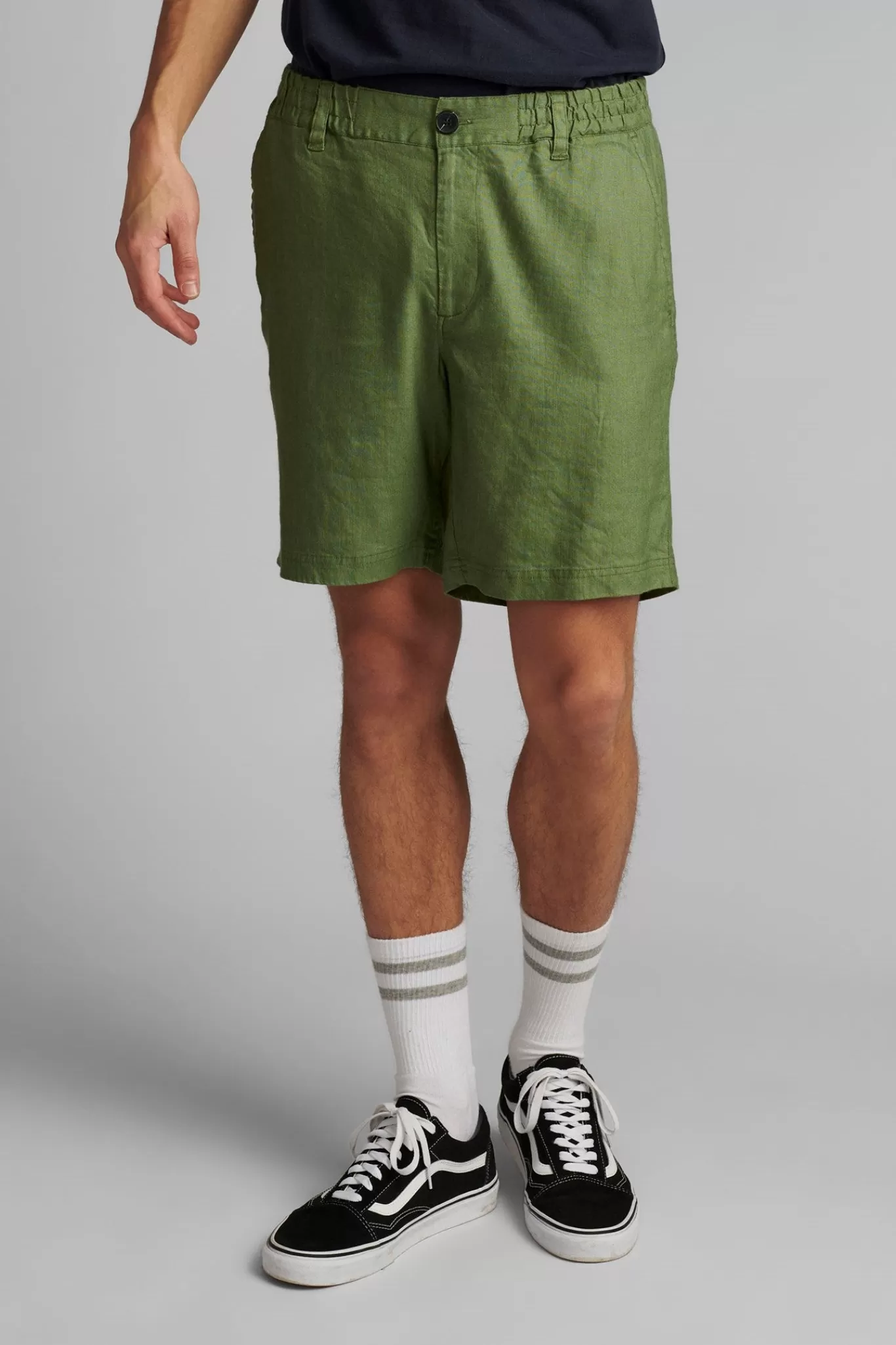 Anerkjendt Shorts<Aklt John Linen - Vineyard Green