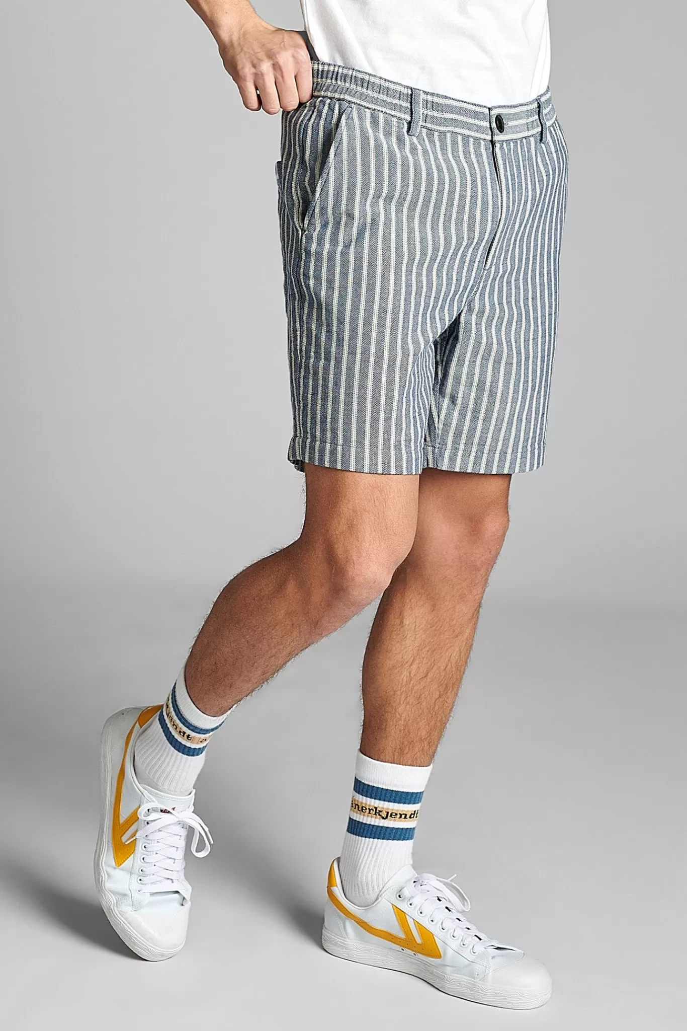 Anerkjendt Shorts<Aklt John Stripe - Sky Captain