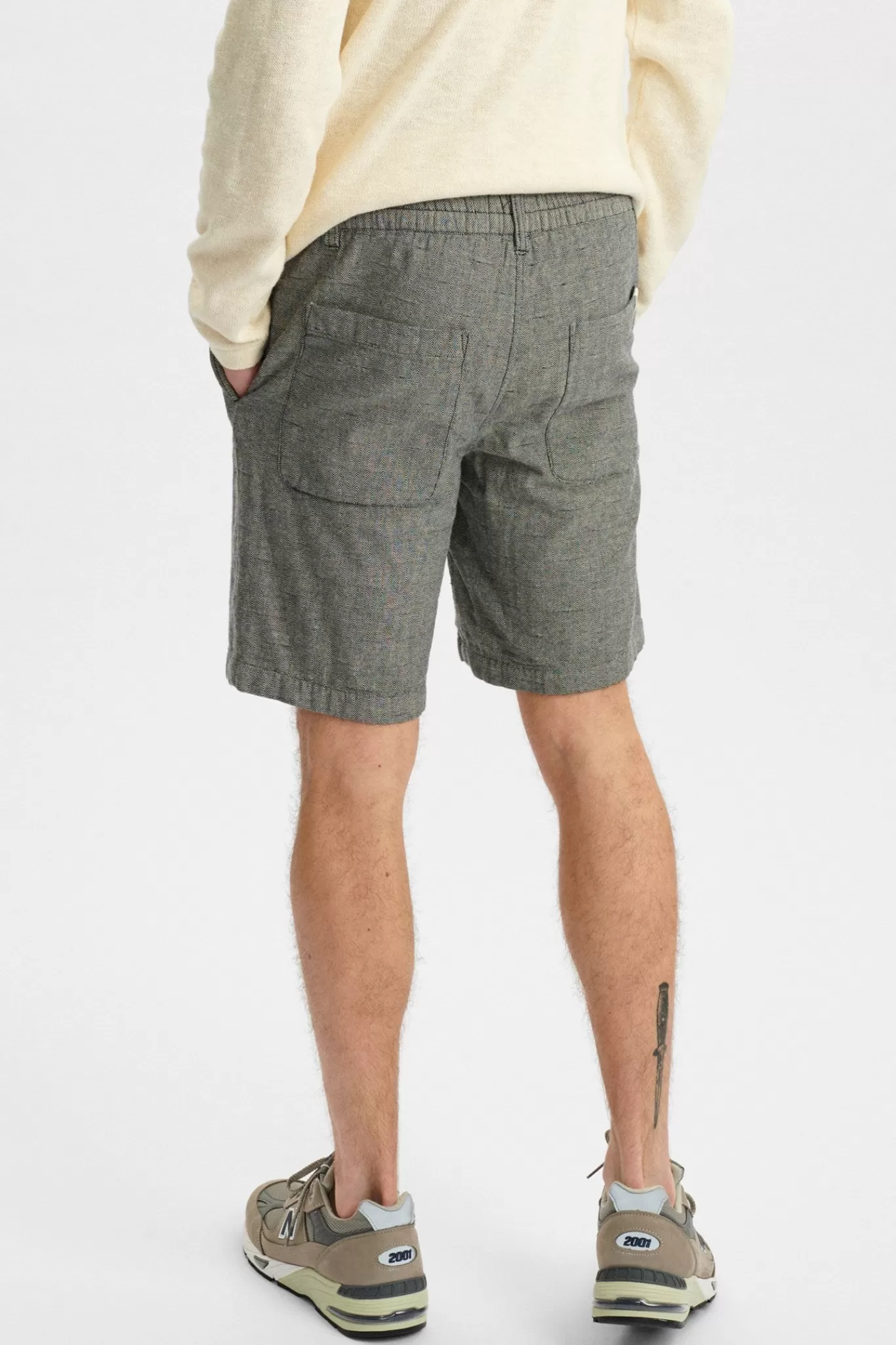 Anerkjendt Shorts<Aklt John Stripe Shorts - White