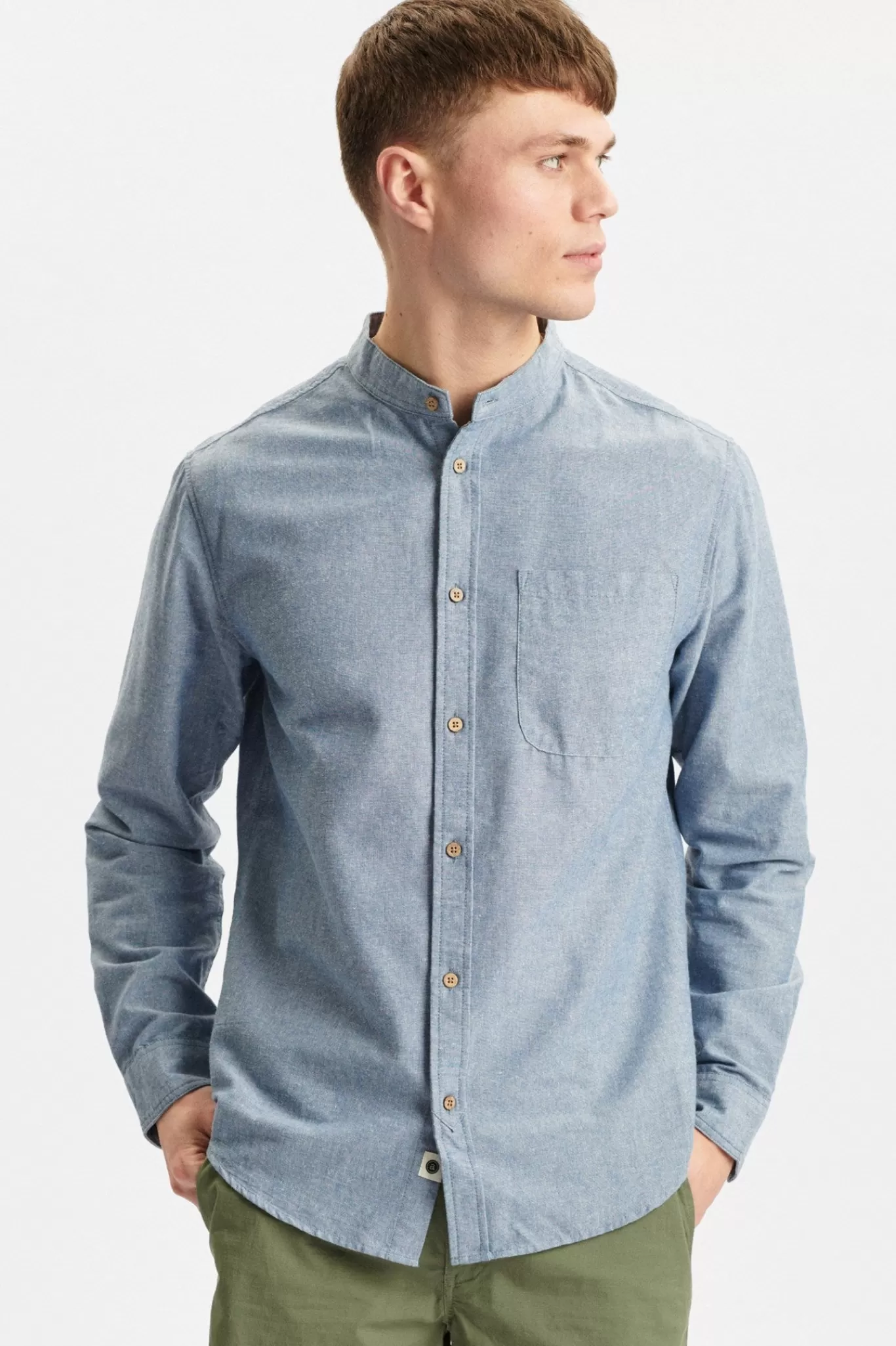 Anerkjendt Shirts<Aklukas Cot/Linen Shirt - Cornet Blue