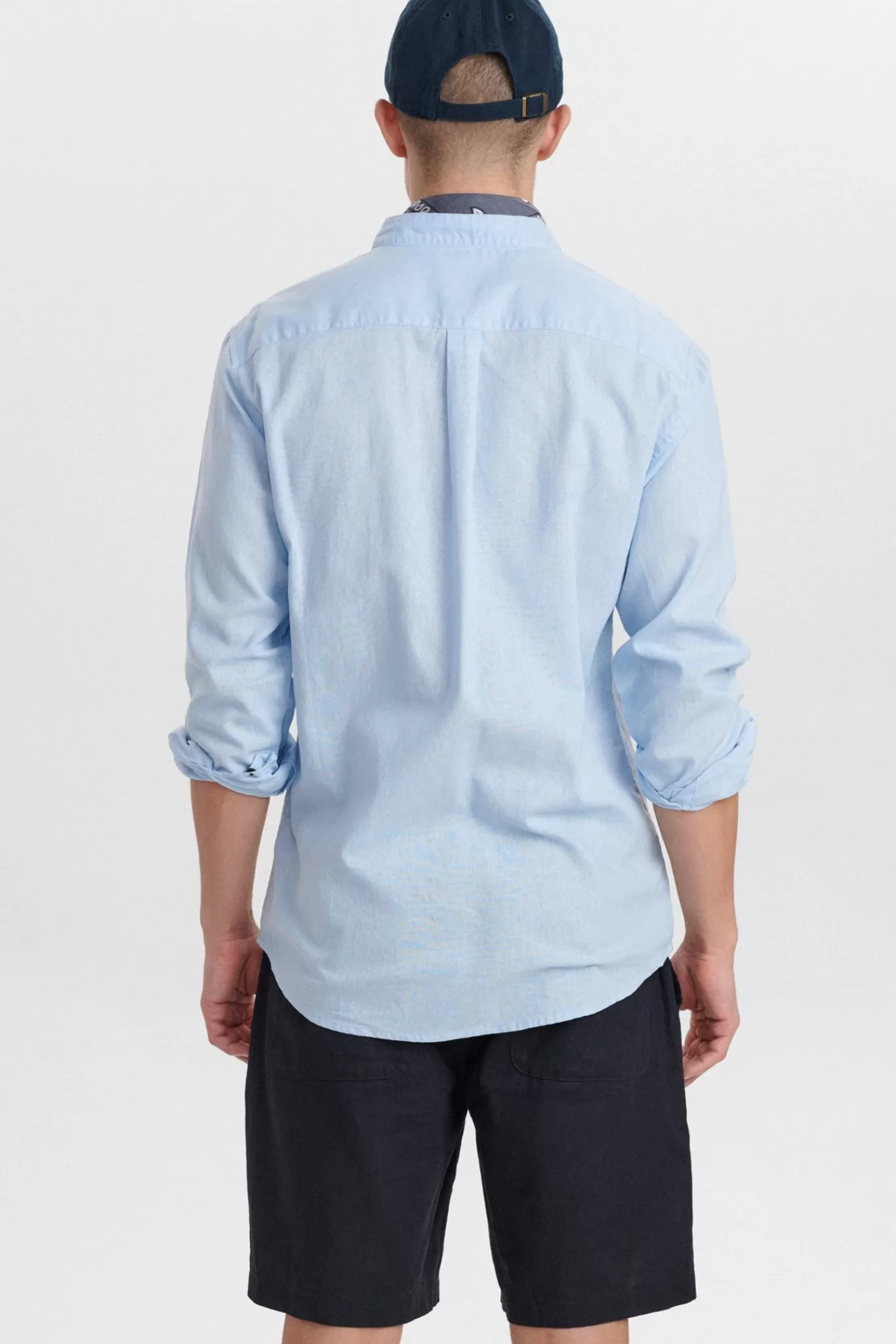 Anerkjendt Shirts<Aklukas Linen Shirt - Sky Blue