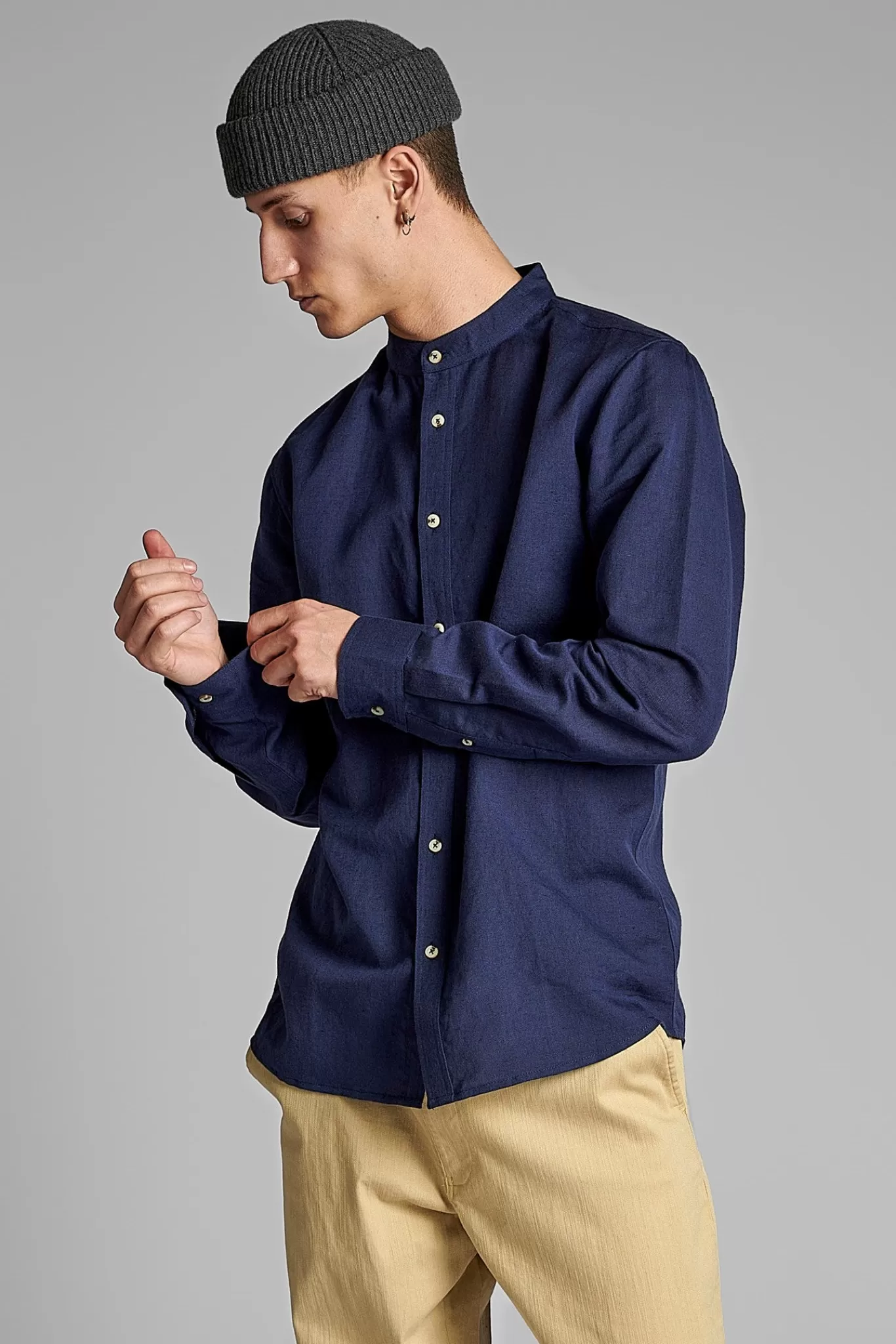 Anerkjendt Shirts<Aklukas Ls Cot/Linen - Indigo