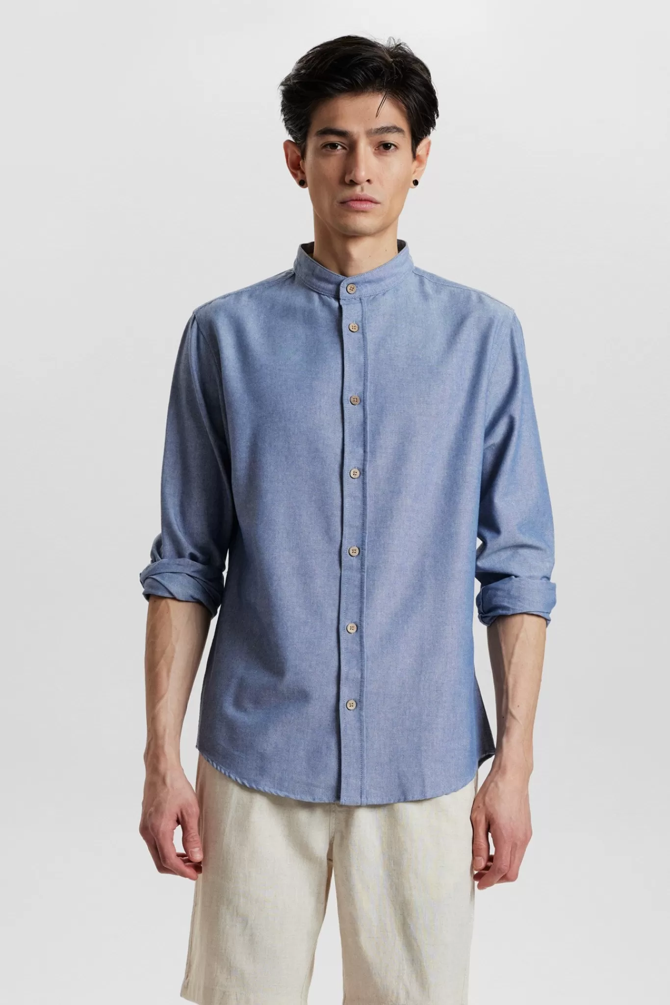 Anerkjendt Shirts<Aklukas L/S Cot/Linen Shirt - Indian Teal