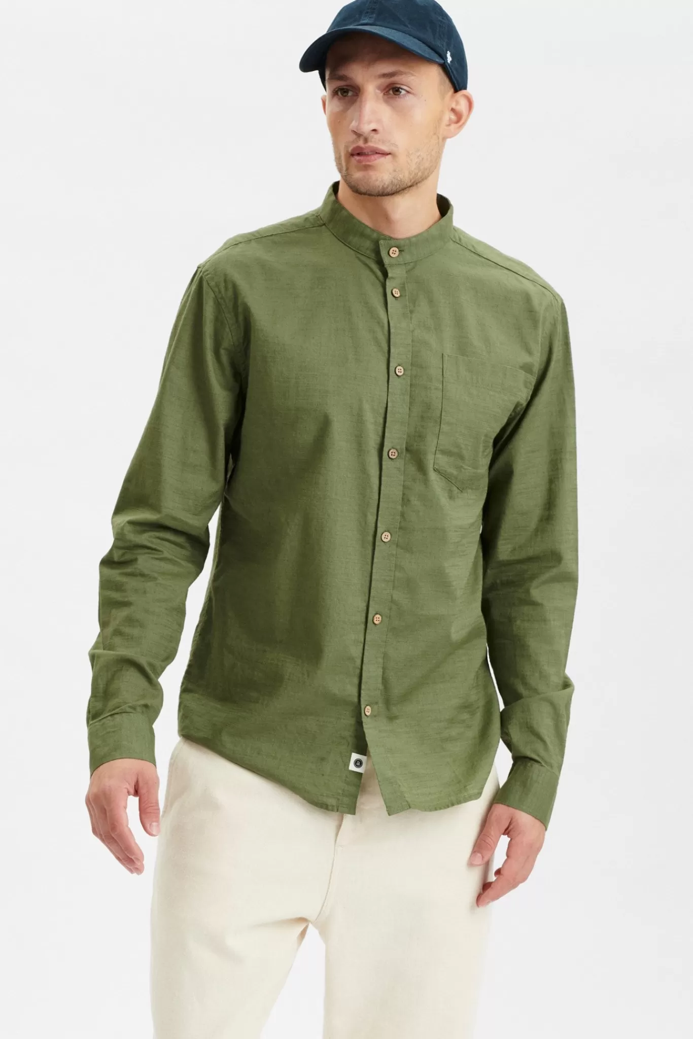 Anerkjendt Shirts<Aklukas Ls Structure Shirt - Olivine