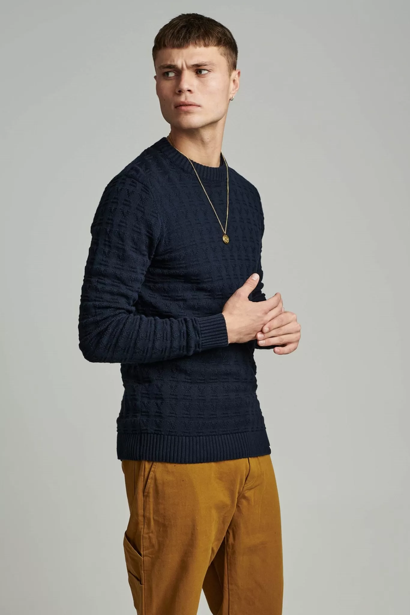 Anerkjendt Knits<Aknico Jacquard Knit - Sky Captain