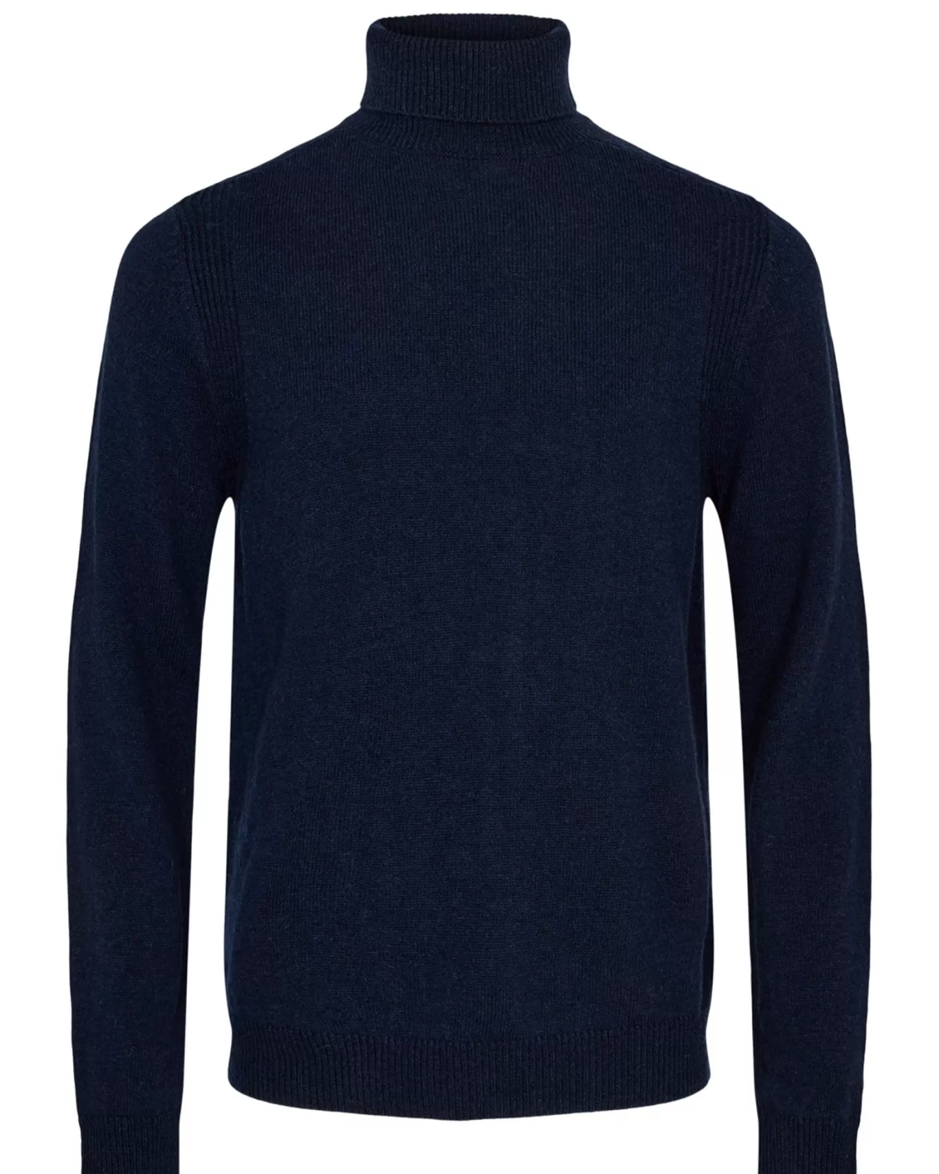 Anerkjendt Knits<Aknico Solid Roll Neck Lambswool - Dark Navy