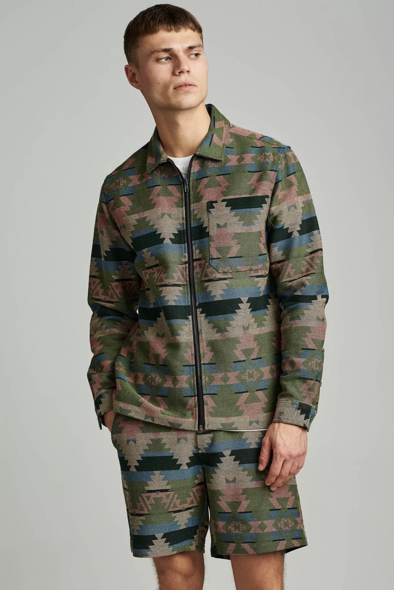 Anerkjendt Overshirts<Akoscar Jacquard - Vineyard Green