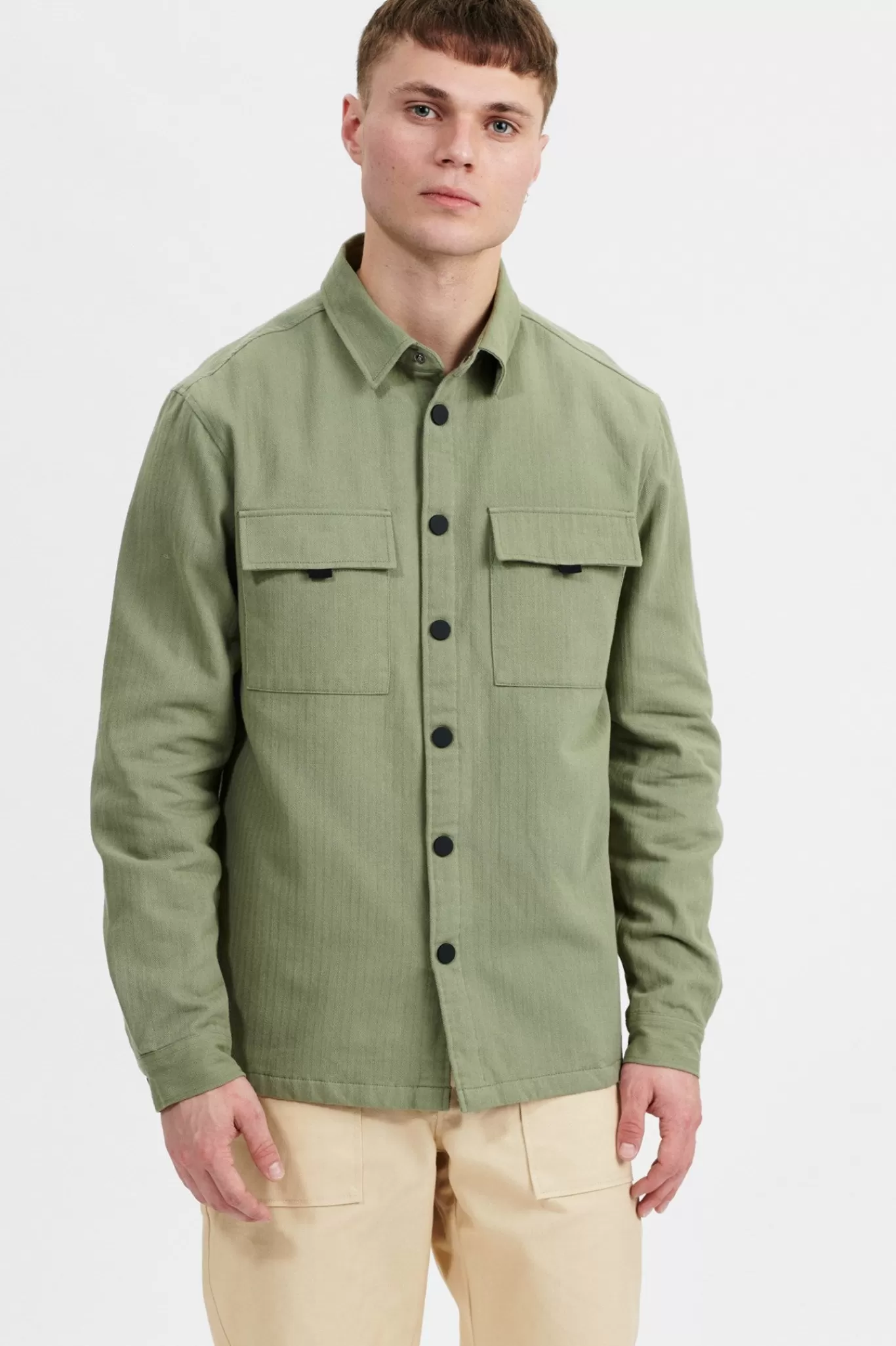 Anerkjendt Overshirts<Akoscar Padded Overshirt - Olivine