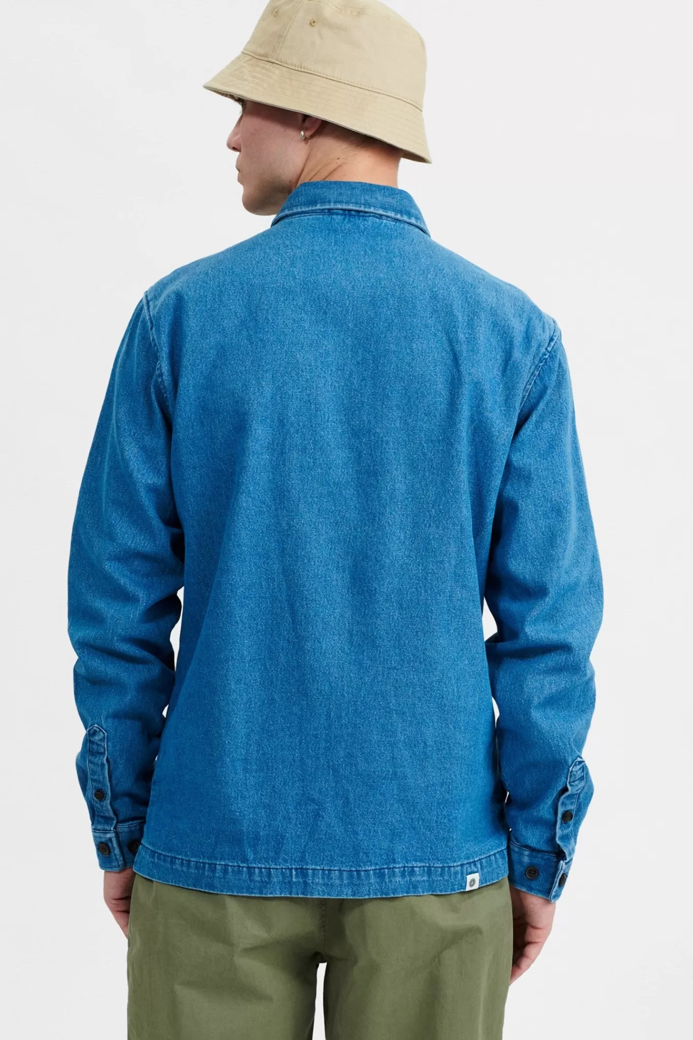 Anerkjendt Overshirts<Akoscar Washed Denim - Cornet Blue