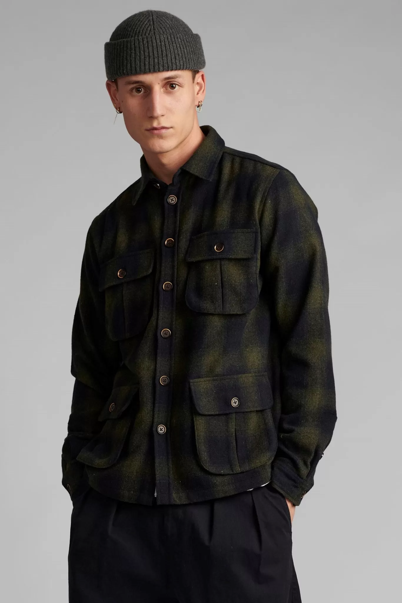 Anerkjendt Overshirts<Akoscar Wool Check Overshirt - Pacific