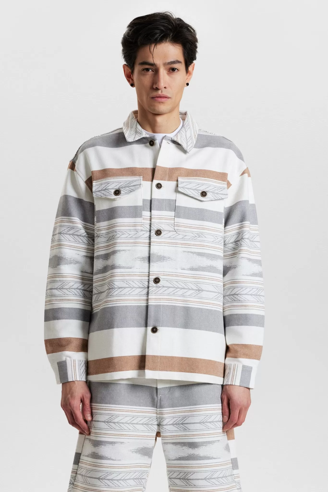 Anerkjendt Overshirts<Akotto Jacquard Os - Wood Thrush