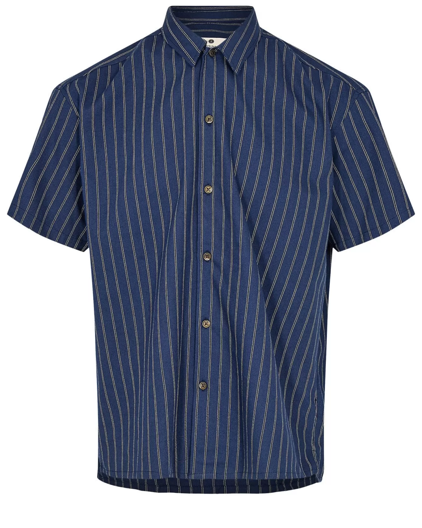 Anerkjendt Shirts<Akotto S/S Stripe Shirt - Dark Navy