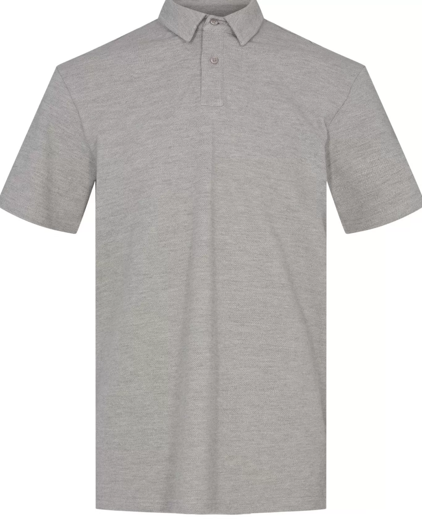 Anerkjendt Tees<Akrene Button Polo - Light Grey Mel