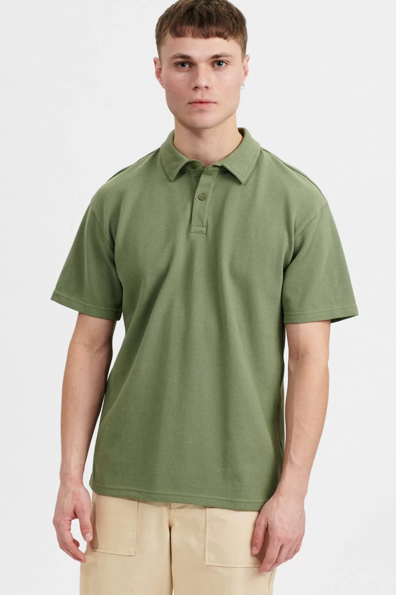 Anerkjendt Tees<Akrene Button Polo - Olivine