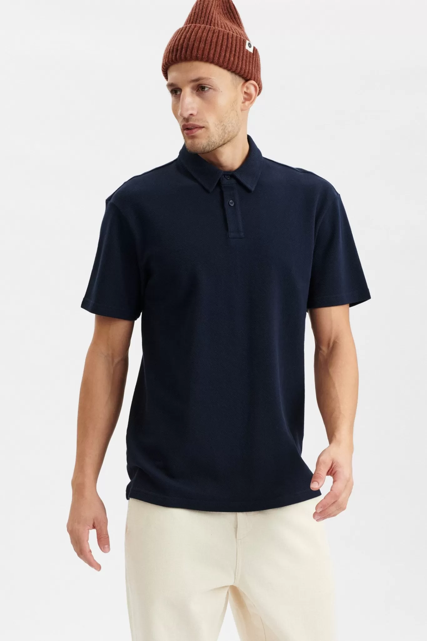 Anerkjendt Tees<Akrene Button Polo - Sky Captain