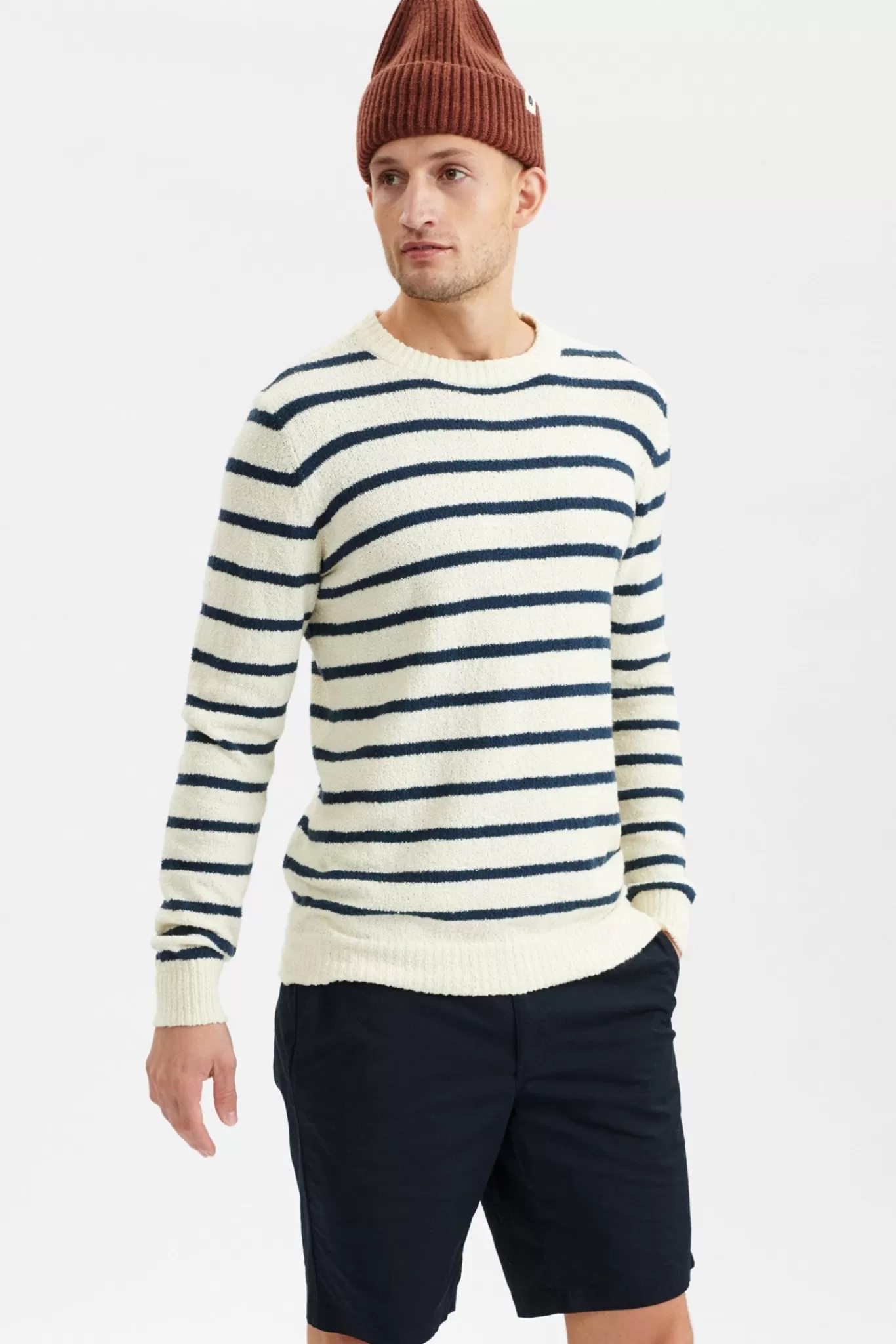 Anerkjendt Knits<Akrico Stripe Knit - Dress Blues