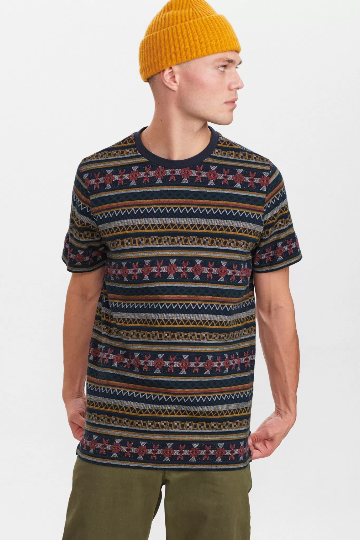 Anerkjendt Tees<Akrod Jacquard T Shirt - Chili