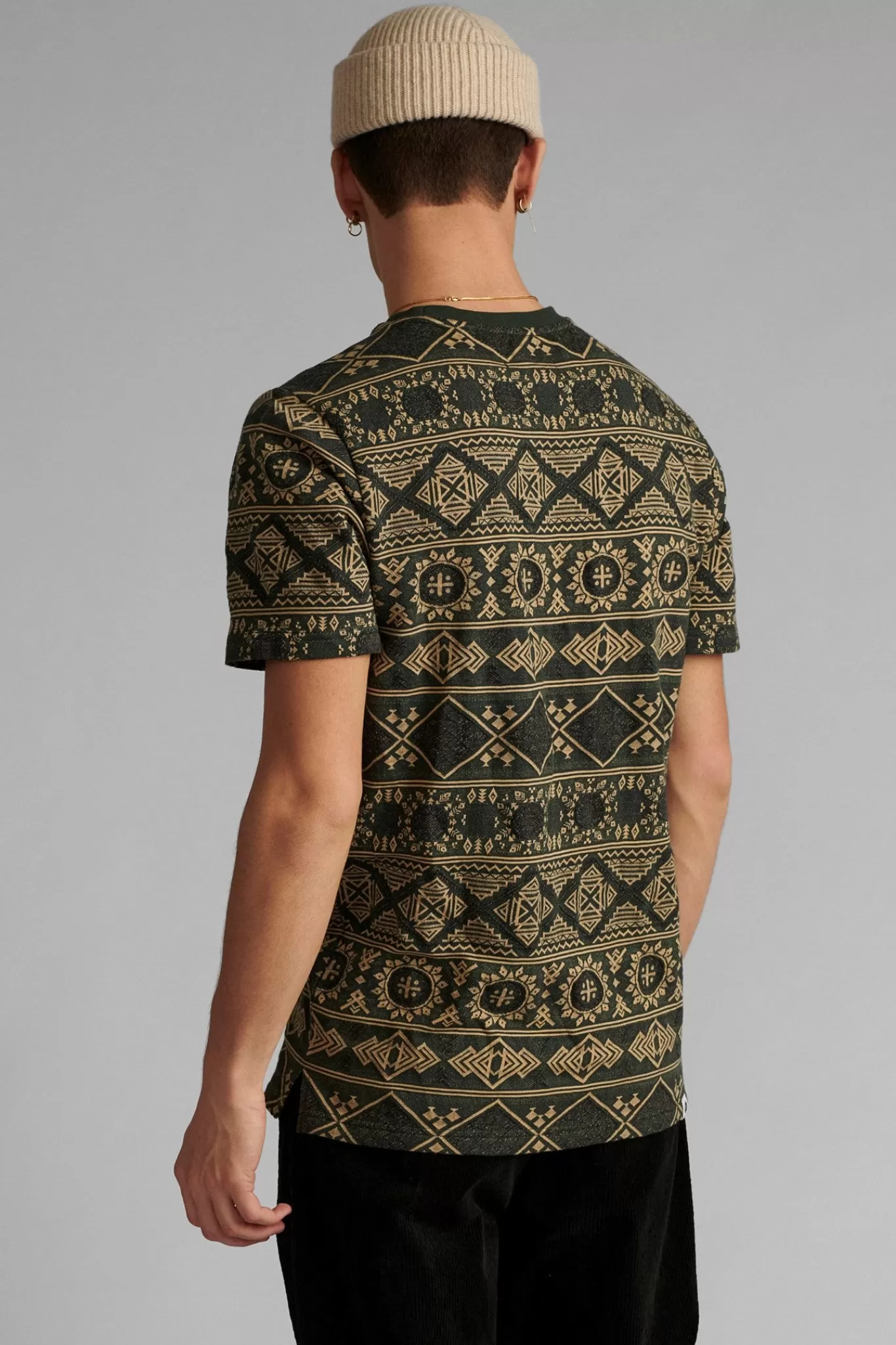 Anerkjendt Tees<Akrod Jacquard T Shirt - Deep Forrest