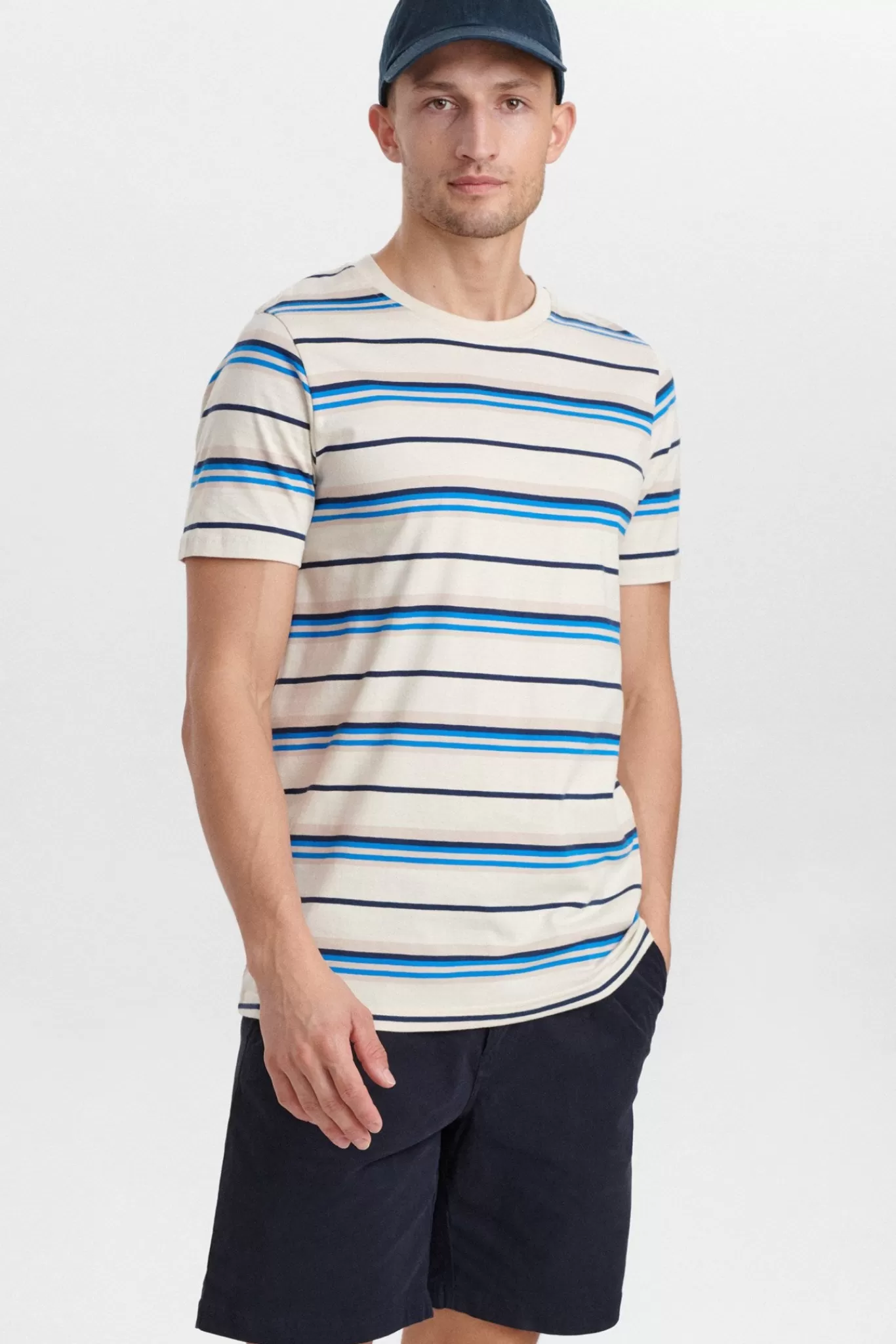 Anerkjendt Tees<Akrod Multi Stripe Tee - Tofu