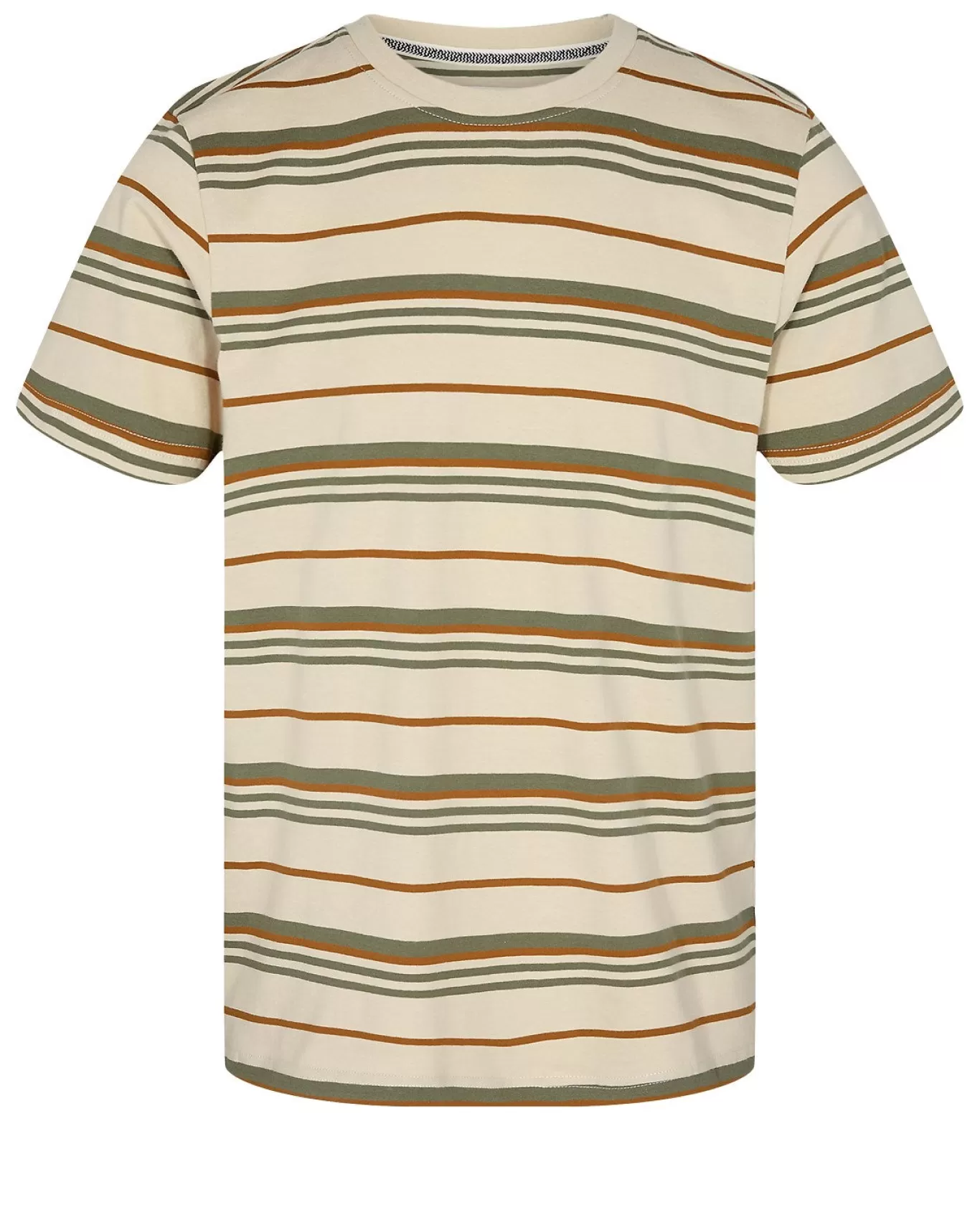 Anerkjendt Tees<Akrod S/S Multi Stripe - Olivine