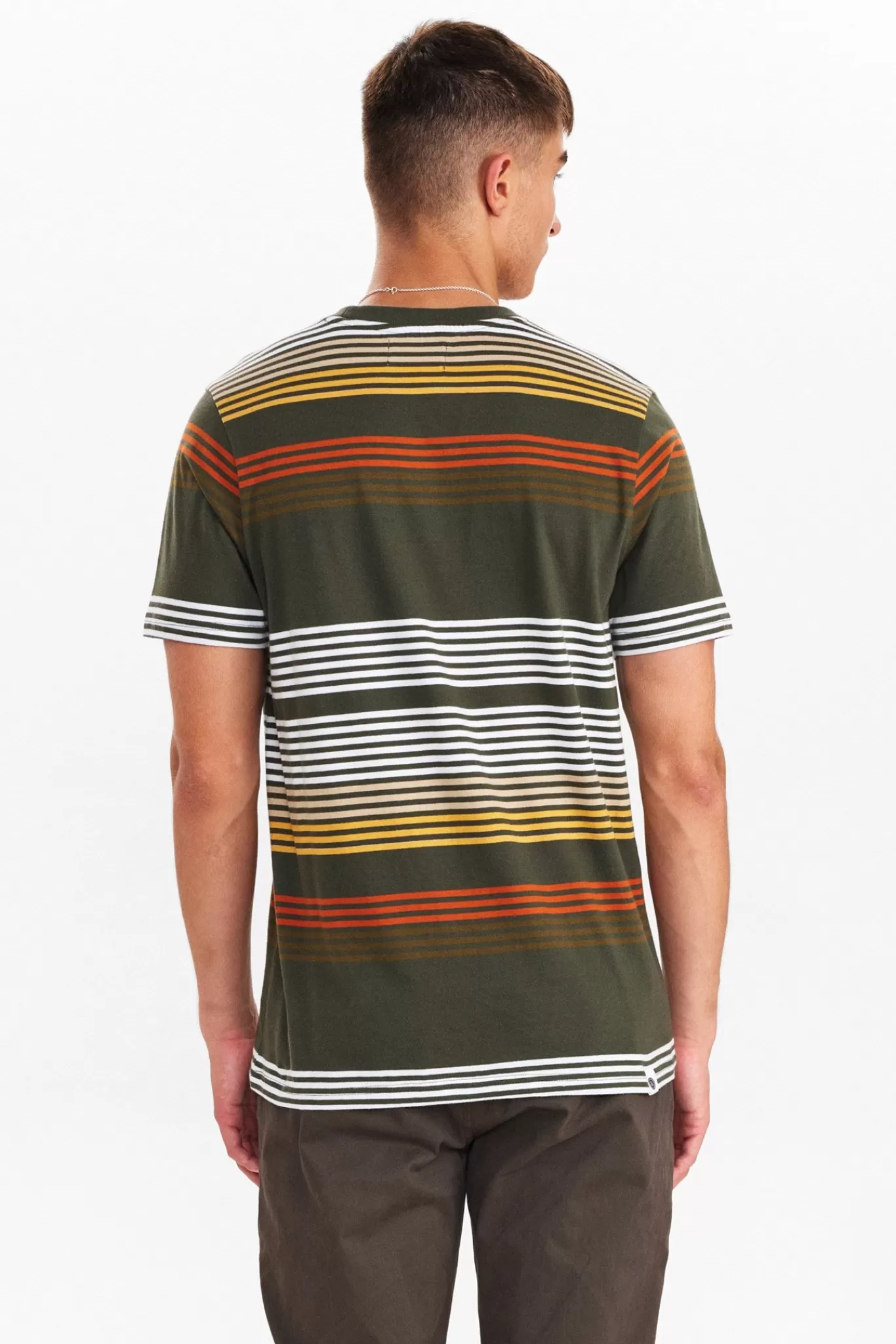 Anerkjendt Tees<Akrod Stripe Tee - Forest Night