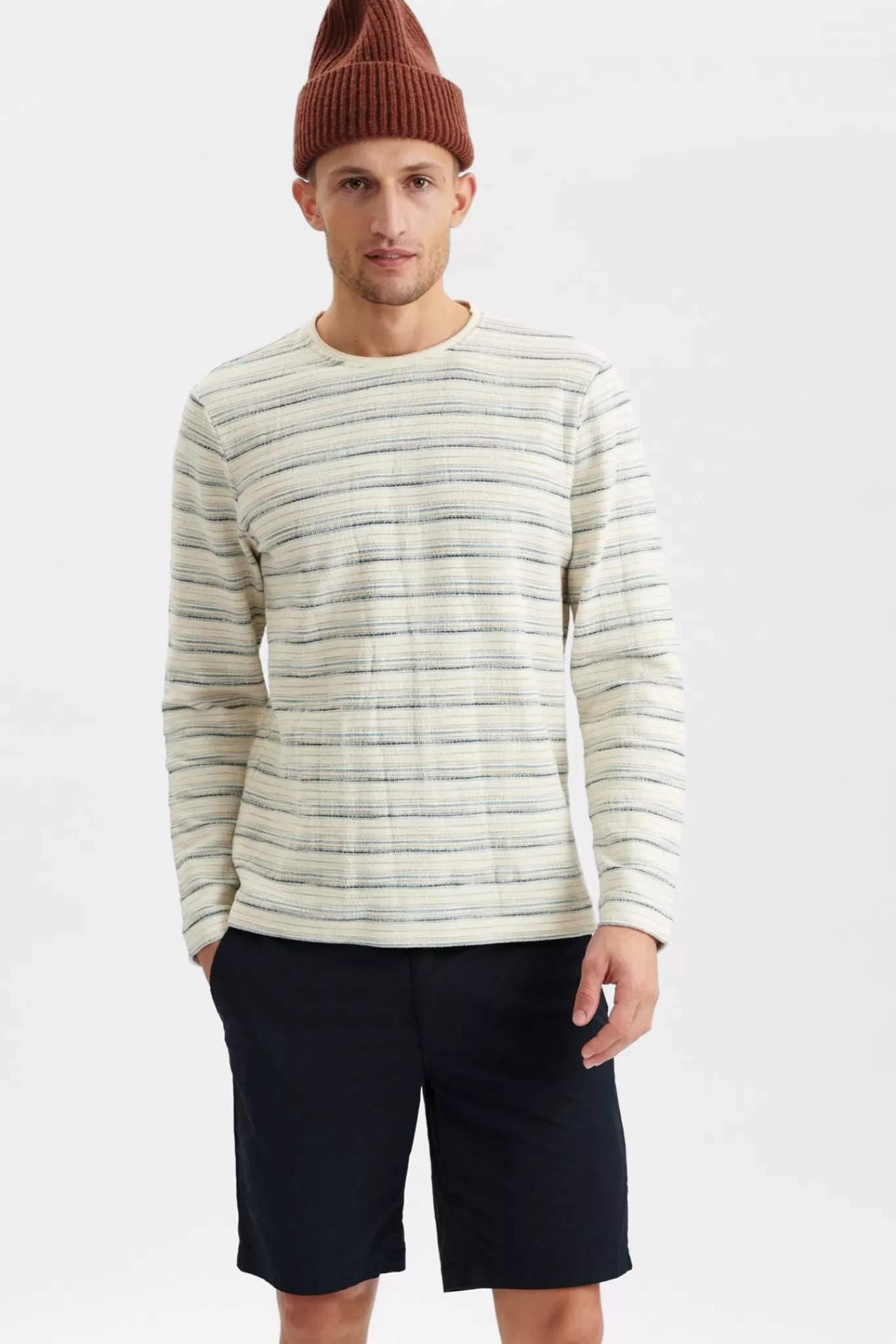 Anerkjendt Sweatshirts<Aksail Ls New Stripe Qual - Tofu