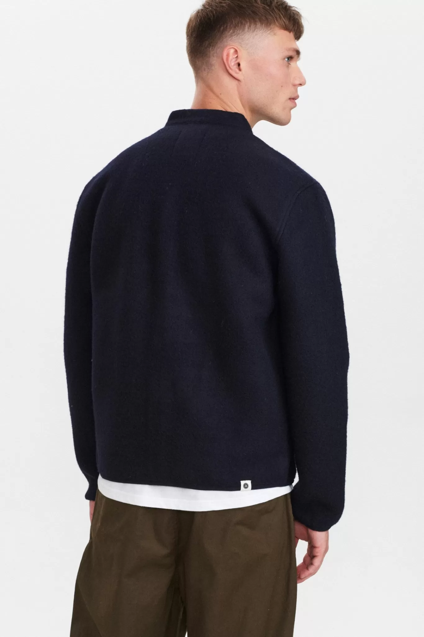 Anerkjendt Overshirts<Aksigurd Boiled Wool Cardigan - Sky Captain