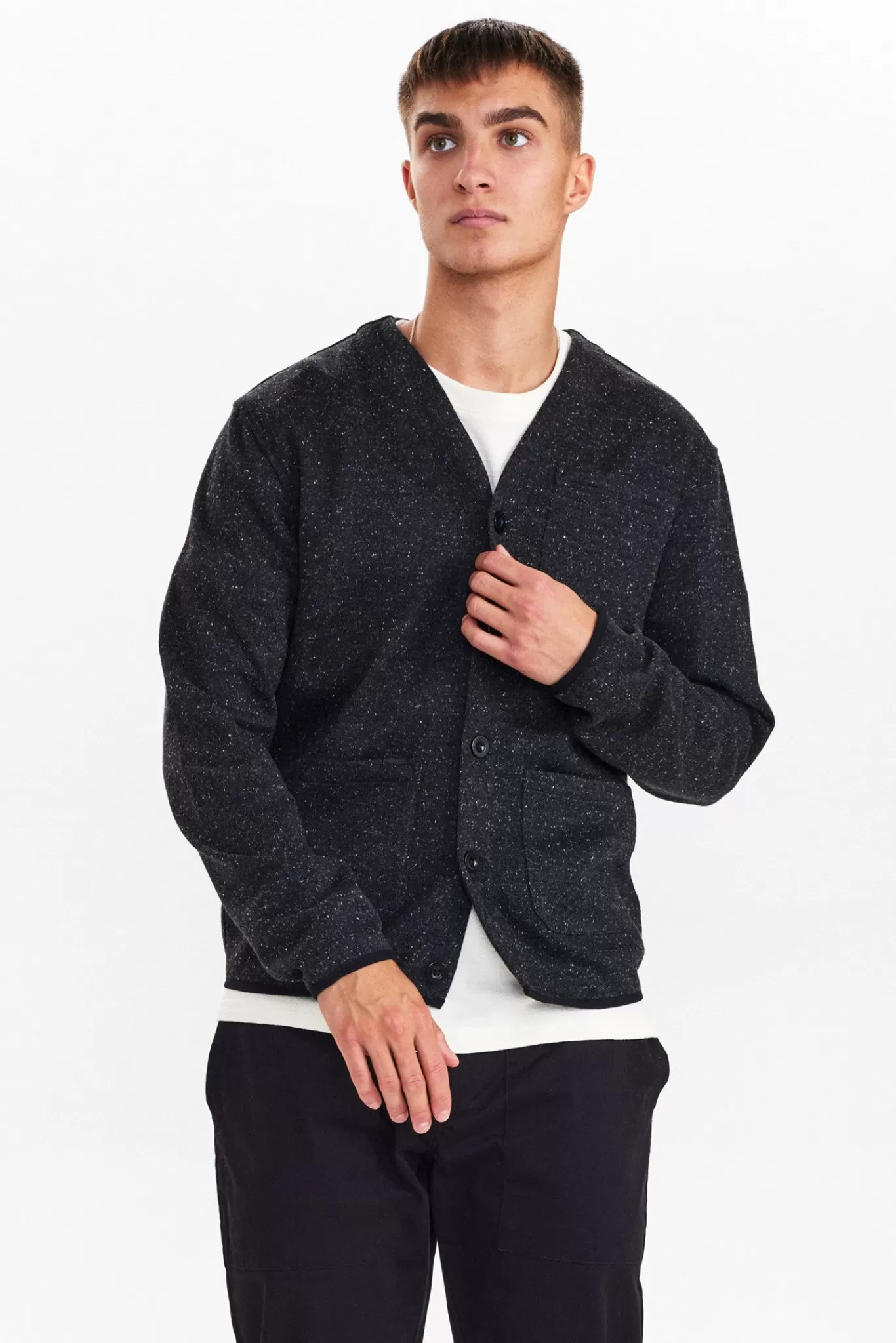 Anerkjendt Sweatshirts<Aksigurd Melange Cardigan - Caviar