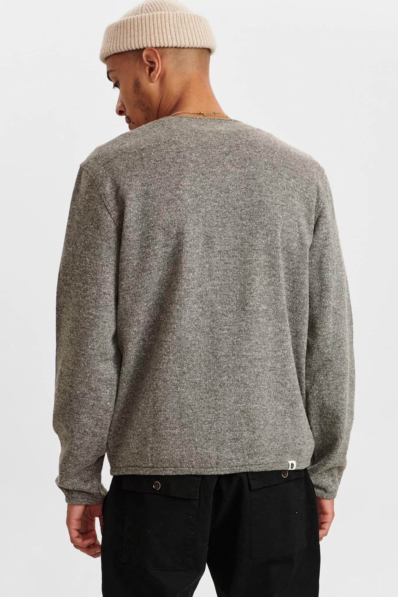 Anerkjendt Sweatshirts<Aksigurd Melange Cardigan Sweat - Granit Grey Mel