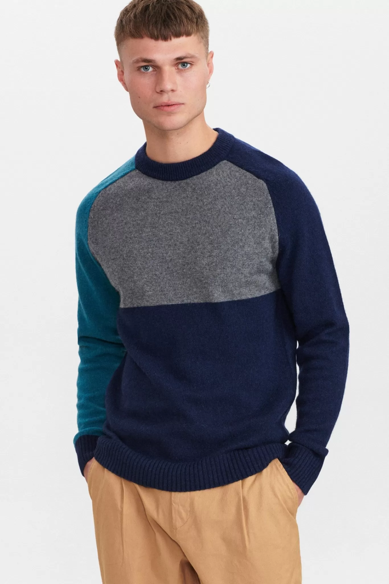 Anerkjendt Knits<Aksilas Crew Neck Lamswool - Pacific