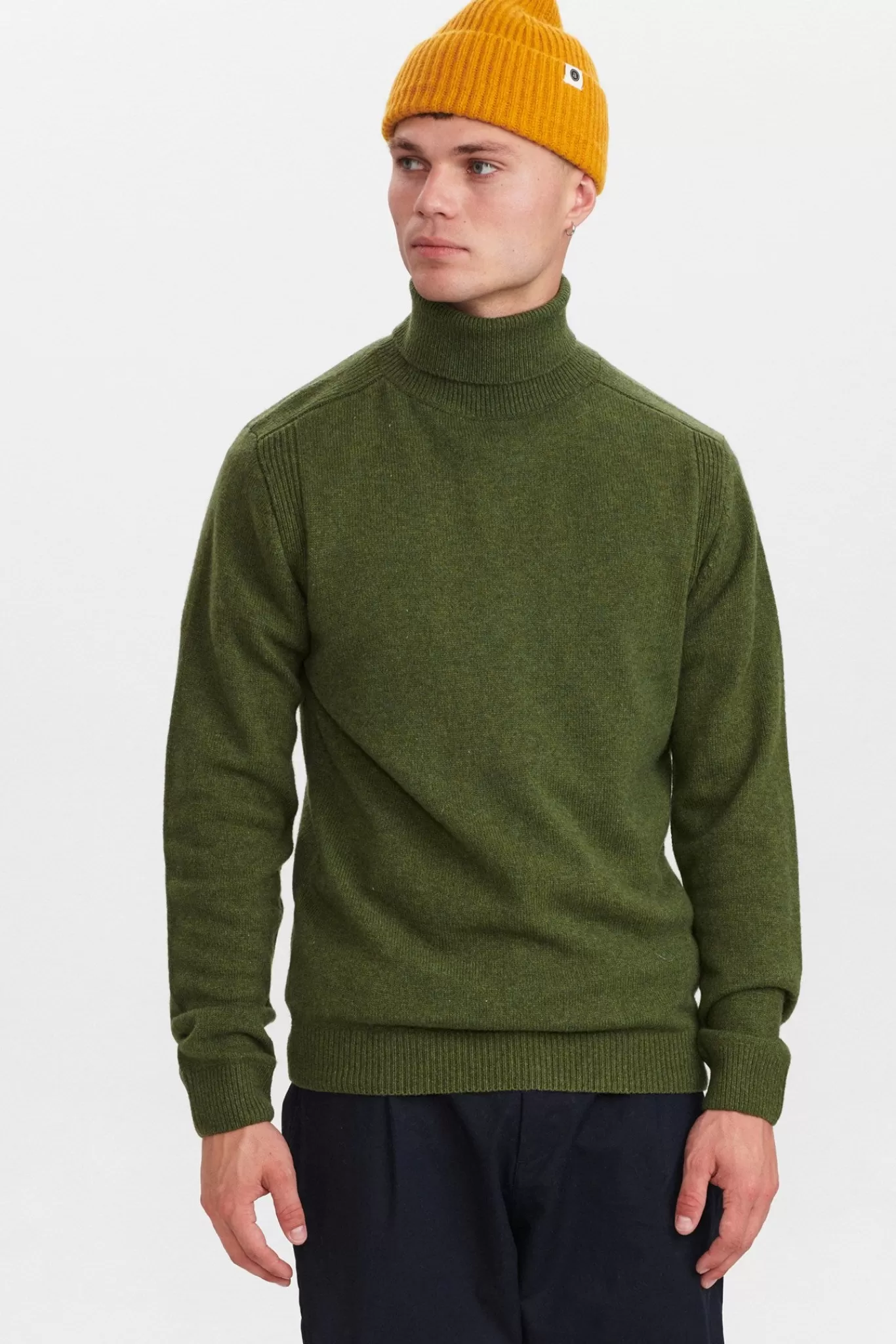 Anerkjendt Knits<Aksimon Lambswool Roll Neck Knit - Deep Forrest