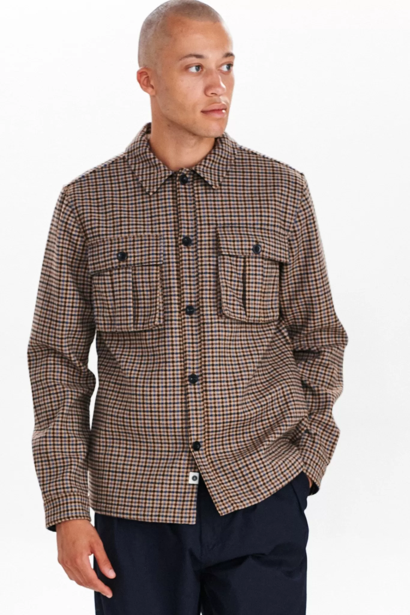 Anerkjendt Overshirts<Aksoldado Check Overshirt - Dark Navy