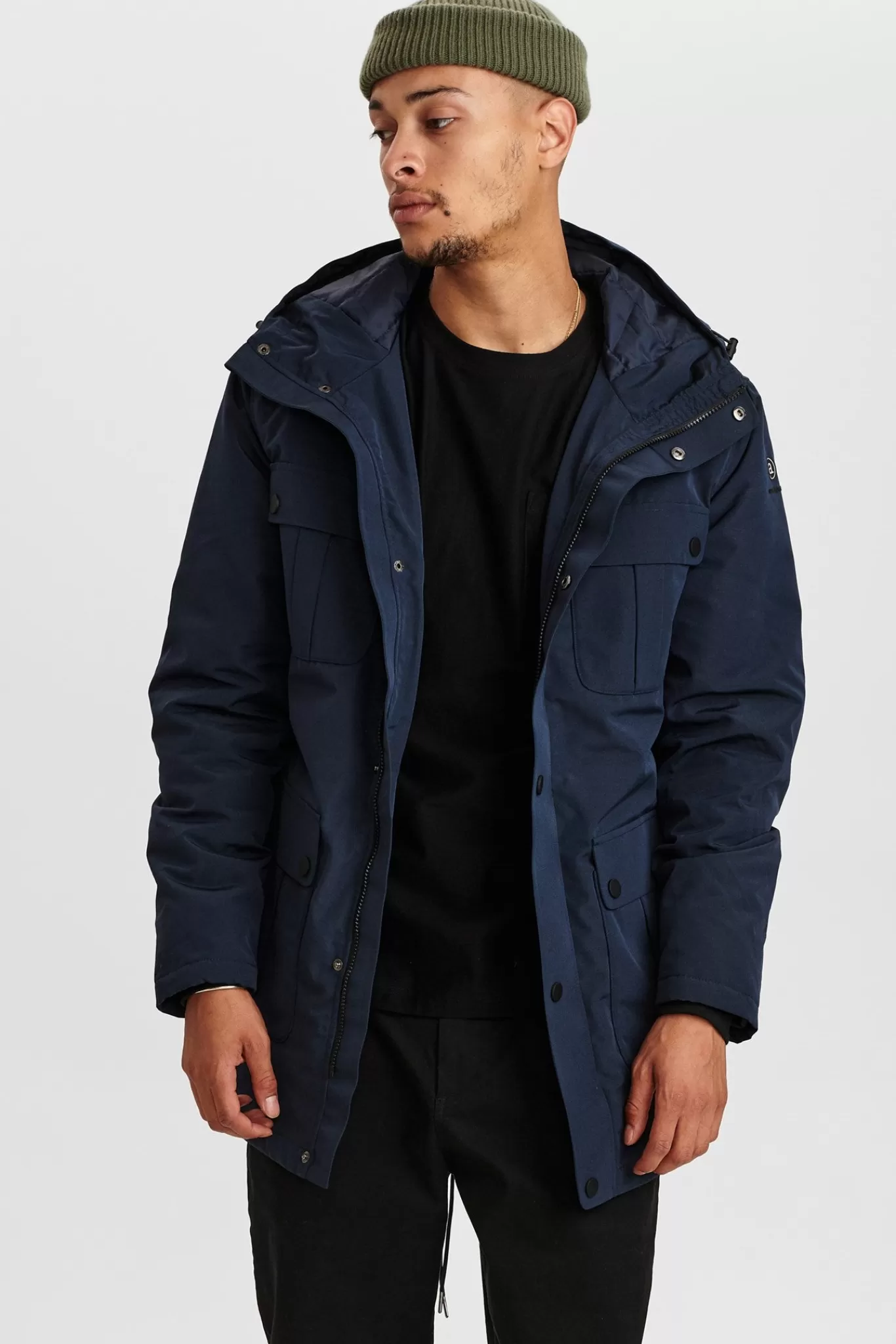 Anerkjendt Jackets & Coats<Akstorm Long Nylon Jacket - Dark Sapphire