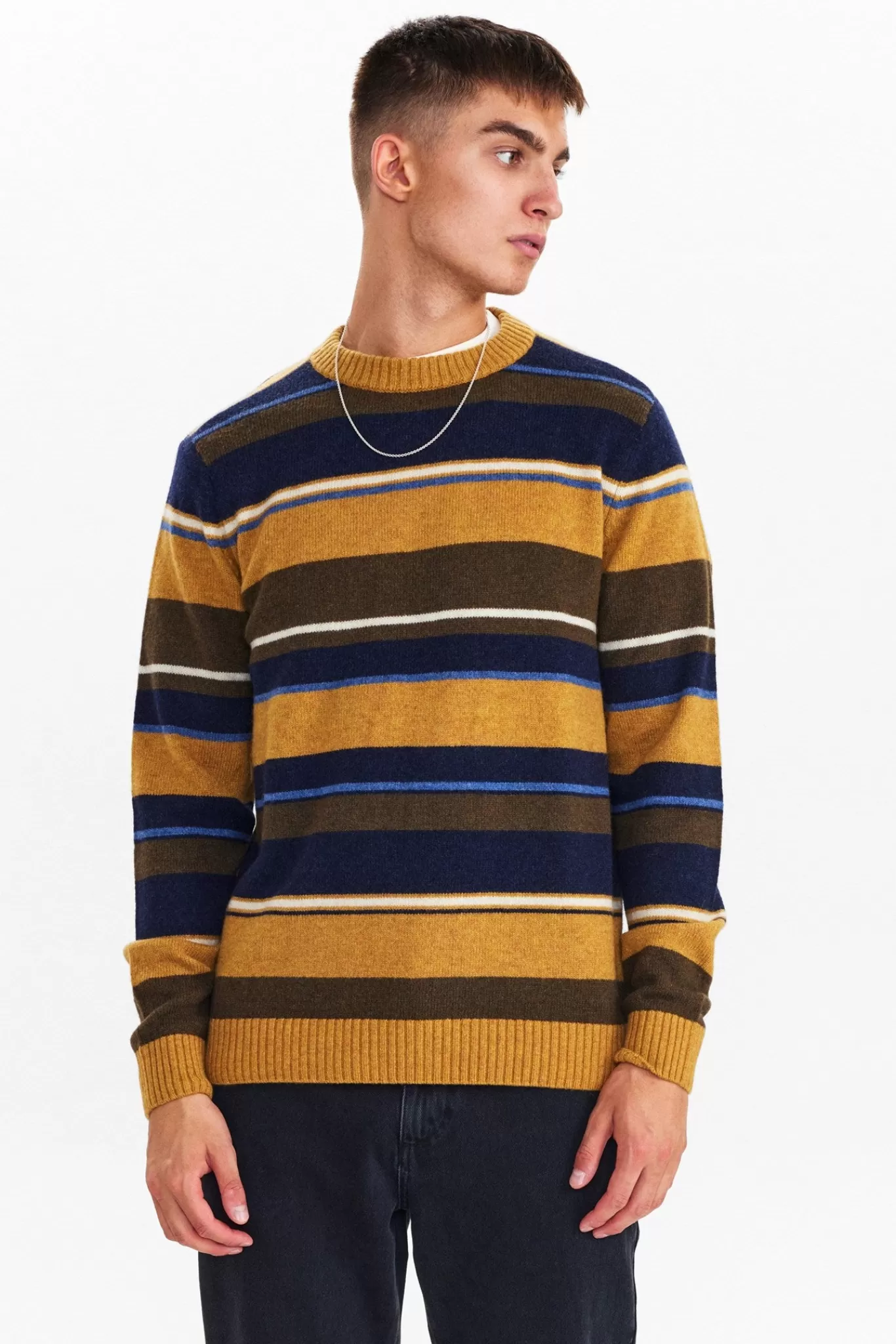 Anerkjendt Knits<Aksune Jac Stripe Lambswool Knit - Narcissus