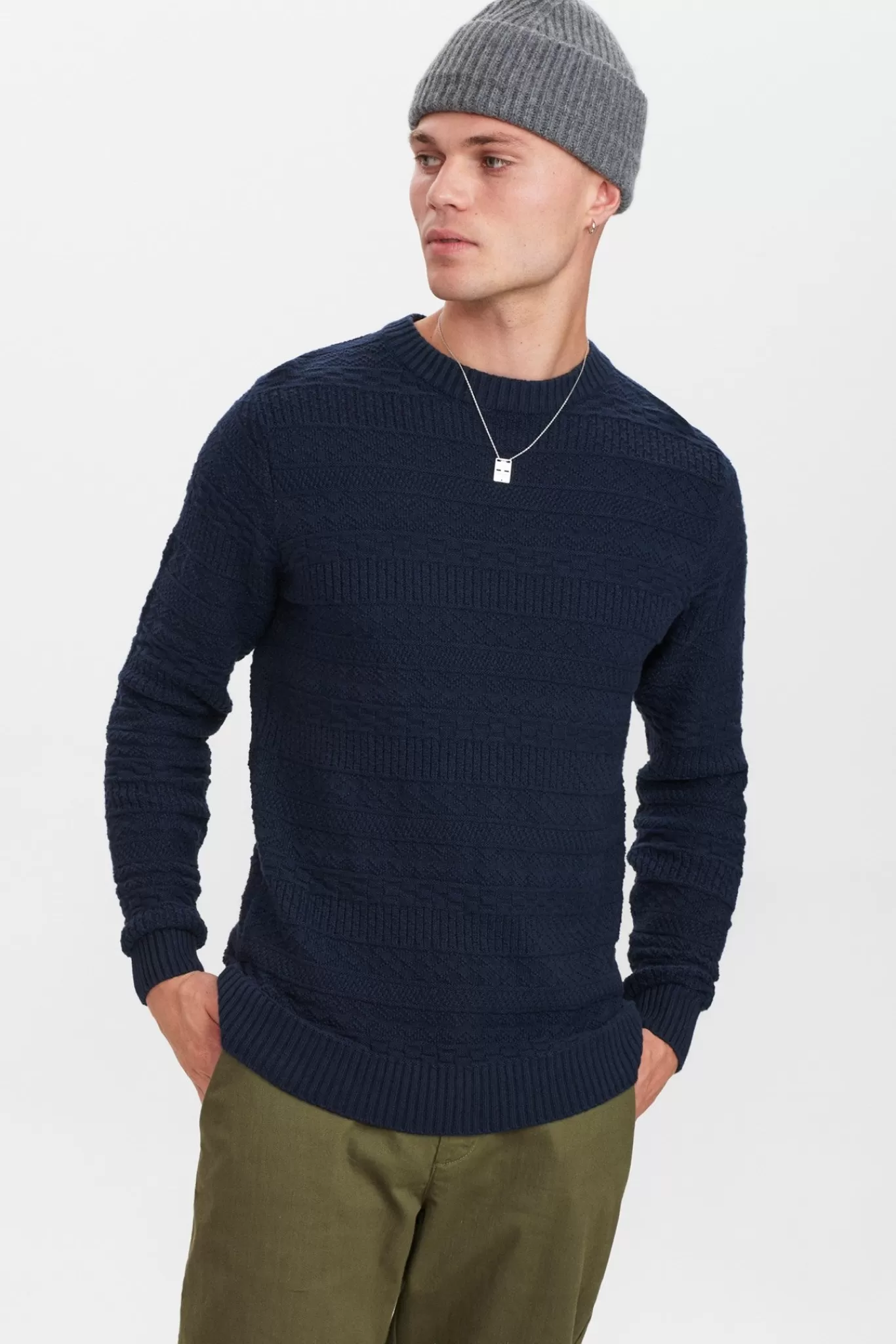 Anerkjendt Knits<Aksune Jacquard Knit - Sky Captain