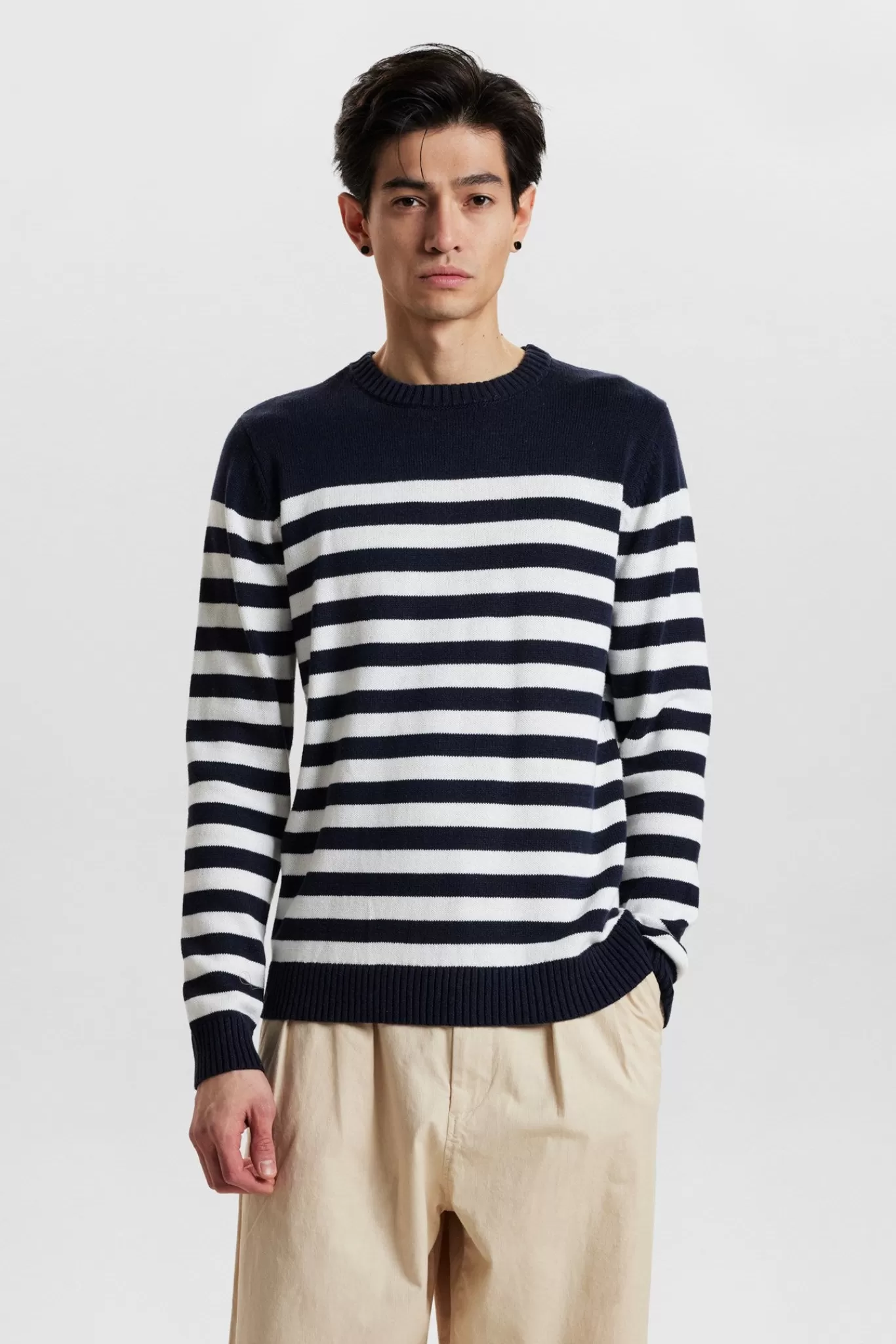 Anerkjendt Knits<Aksune Stripe Knit - Dark Navy