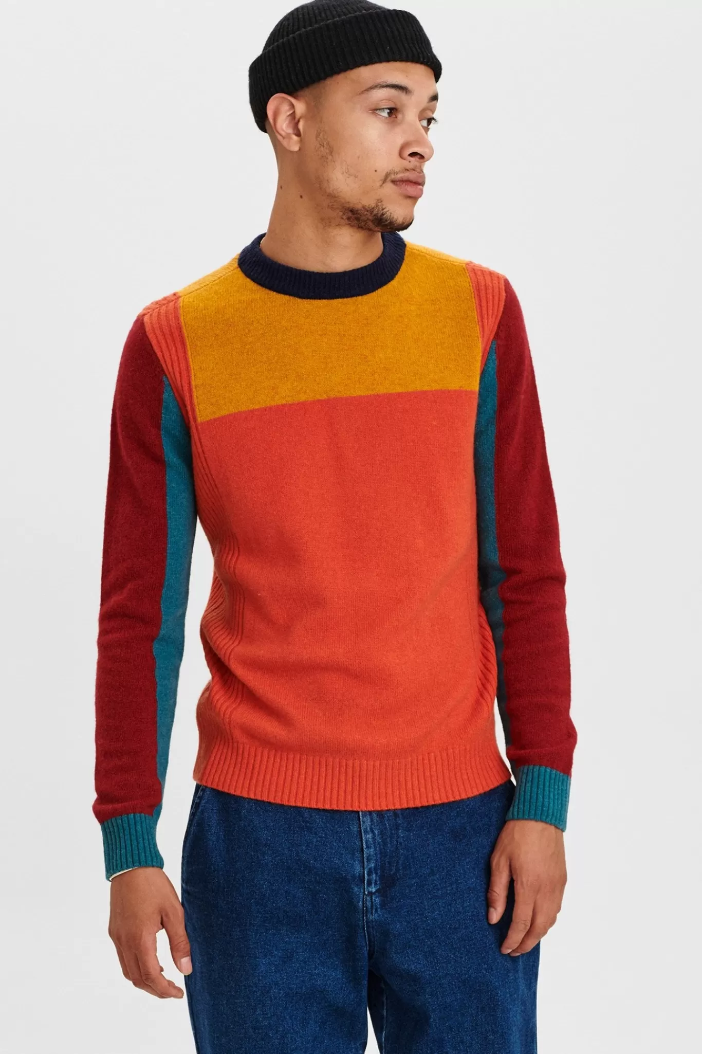 Anerkjendt Knits<Aksune Stripe Lambswool Knit - Chili