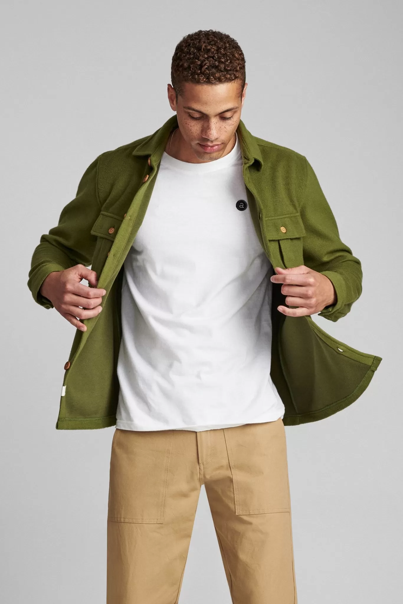 Anerkjendt Overshirts<Akteddy Fleece Overshirt - Cypress