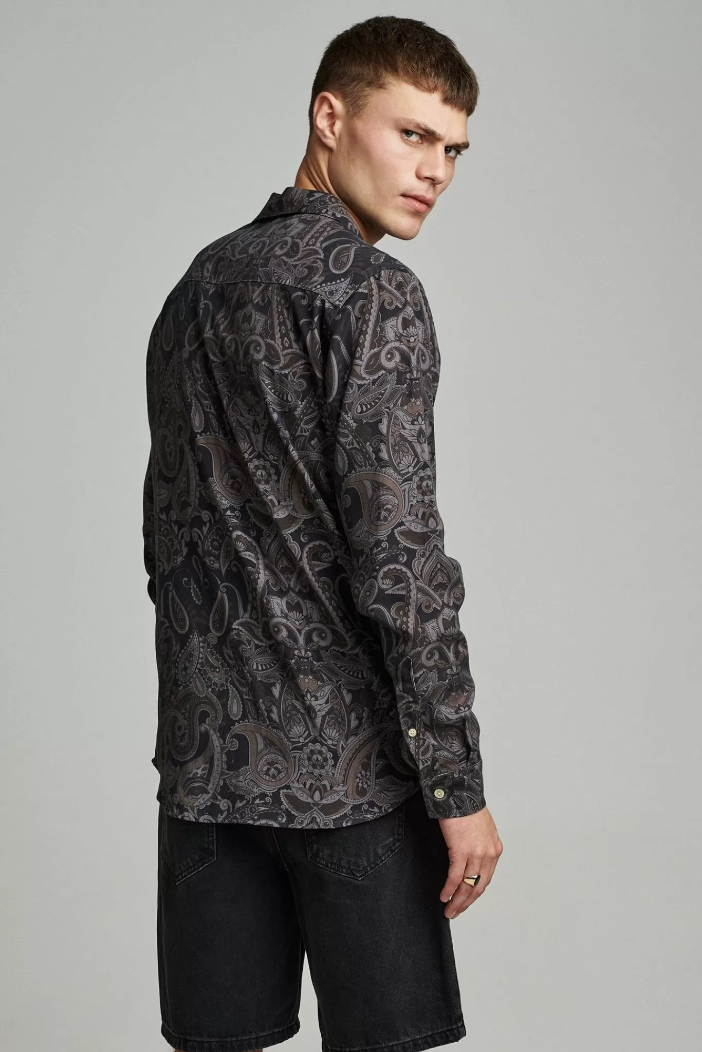 Anerkjendt Shirts<Aktony Ls Paisley - Caviar